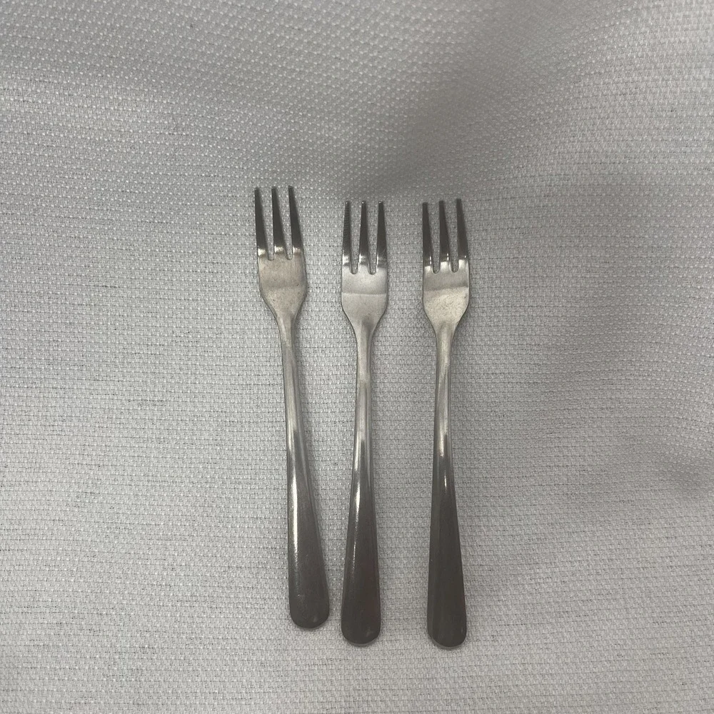 3 Vintage small Appetizer Forks stainless steel- SYSCOWARE